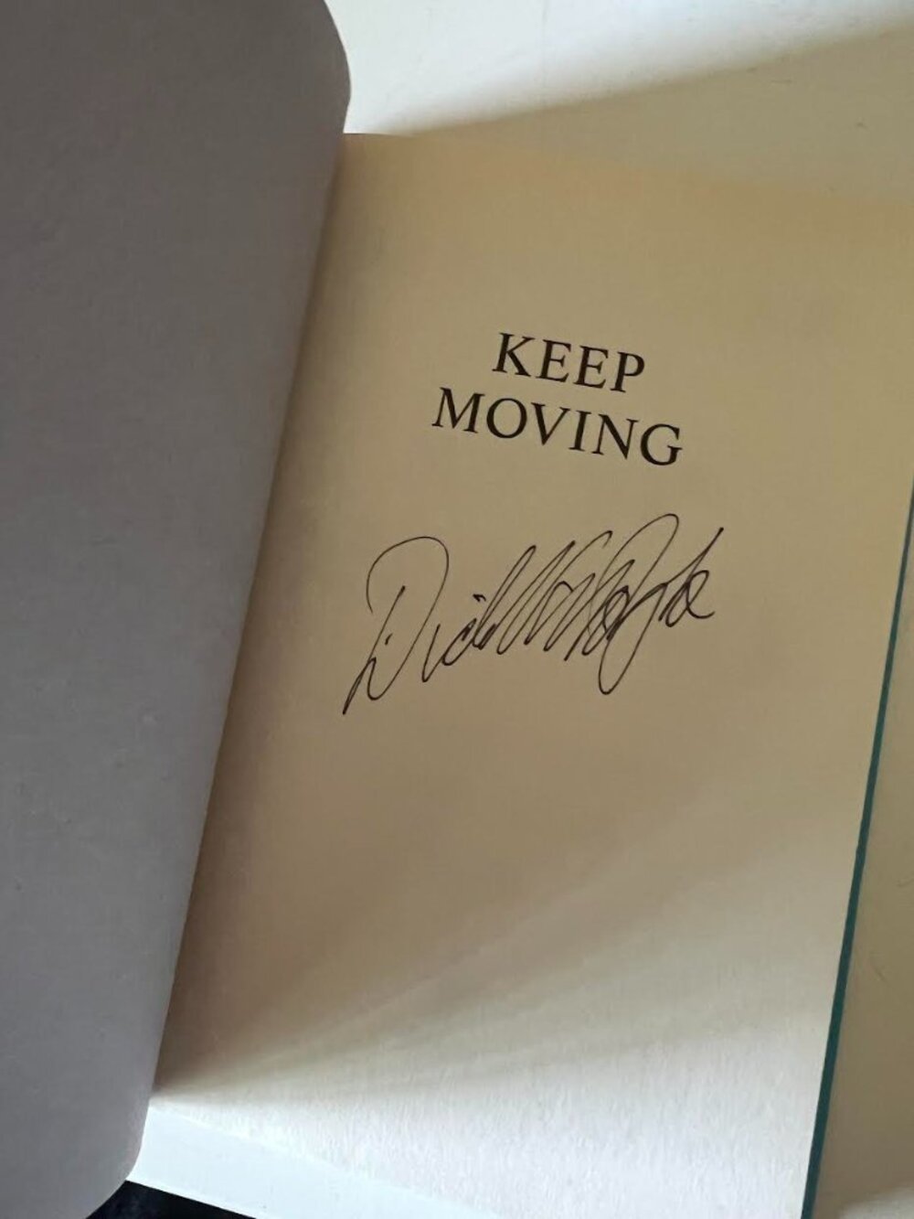 Dick Van Dyke Keep Moving Hardcover Book Signed by DVD